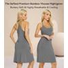 image:imageWiWi Slip Dress for Women Bamboo Viscose Spaghetti Strap Lingerie Sexy Cool Nightgowns Soft Sleep Chemise S4XStyle Ddark Heather Grey