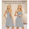 image:imageWiWi Slip Dress for Women Bamboo Viscose Spaghetti Strap Lingerie Sexy Cool Nightgowns Soft Sleep Chemise S4XStyle Dheather Grey