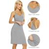 image:imageWiWi Slip Dress for Women Bamboo Viscose Spaghetti Strap Lingerie Sexy Cool Nightgowns Soft Sleep Chemise S4XStyle Dheather Grey