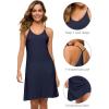 image:imageWiWi Slip Dress for Women Bamboo Viscose Spaghetti Strap Lingerie Sexy Cool Nightgowns Soft Sleep Chemise S4XStyle Dnavy