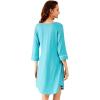 image:imageWiWi Super Soft Nightgowns for Women 34 Sleeve Cooling Nightshirts Sleepwear Bamboo Viscose Dress S4XAturquoise