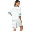 image:imageWiWi Super Soft Nightgowns for Women 34 Sleeve Cooling Nightshirts Sleepwear Bamboo Viscose Dress S4XBgrey Leopard