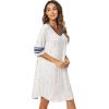 image:imageWiWi Super Soft Nightgowns for Women 34 Sleeve Cooling Nightshirts Sleepwear Bamboo Viscose Dress S4XBoat Leopard