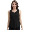 image:imageWiWi Tank Tops for Women Super Soft Sleeveless Pajama TShirt Cooling Loungewear Basic Shirts Viscose Bamboo Tee SXXLBblack