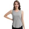 image:imageWiWi Tank Tops for Women Super Soft Sleeveless Pajama TShirt Cooling Loungewear Basic Shirts Viscose Bamboo Tee SXXLBheather Grey