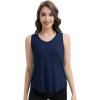 image:imageWiWi Tank Tops for Women Super Soft Sleeveless Pajama TShirt Cooling Loungewear Basic Shirts Viscose Bamboo Tee SXXLBnavy