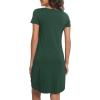 image:imageWiWi Viscose Bamboo Nightgowns for Women Short Sleeve Sleepwear Super Soft Sleep Shirt Cooling Plus Size Loungewear S4XBdeep Green Eye