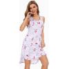 image:imageWiWi Viscose from Bamboo Nightgowns for Women Super Soft Sleeveless Tank Sleep Shirts Cooling Plus Size Sleepwear Dress S4XAgreyPeony