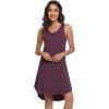 image:imageWiWi Viscose from Bamboo Nightgowns for Women Super Soft Sleeveless Tank Sleep Shirts Cooling Plus Size Sleepwear Dress S4XAmulberry
