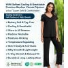 image:imageWiWi Viscose from Bamboo Pajama Sets for Women Super Soft Pjs Short Sleeve with Pants Cooling Sleepwear Loungewear SXXLAblack
