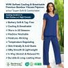 image:imageWiWi Viscose from Bamboo Pajama Sets for Women Super Soft Pjs Short Sleeve with Pants Cooling Sleepwear Loungewear SXXLAblue Depth