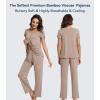 image:imageWiWi Viscose from Bamboo Pajama Sets for Women Super Soft Pjs Short Sleeve with Pants Cooling Sleepwear Loungewear SXXLAcamel