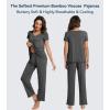 image:imageWiWi Viscose from Bamboo Pajama Sets for Women Super Soft Pjs Short Sleeve with Pants Cooling Sleepwear Loungewear SXXLAcharcoal Heather