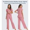 image:imageWiWi Viscose from Bamboo Pajama Sets for Women Super Soft Pjs Short Sleeve with Pants Cooling Sleepwear Loungewear SXXLAdusty Rose