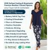 image:imageWiWi Viscose from Bamboo Pajama Sets for Women Super Soft Pjs Short Sleeve with Pants Cooling Sleepwear Loungewear SXXLAnavy Floral