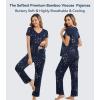 image:imageWiWi Viscose from Bamboo Pajama Sets for Women Super Soft Pjs Short Sleeve with Pants Cooling Sleepwear Loungewear SXXLAnavy Stars