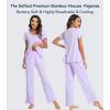 image:imageWiWi Viscose from Bamboo Pajama Sets for Women Super Soft Pjs Short Sleeve with Pants Cooling Sleepwear Loungewear SXXLAtaro Purple