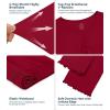 image:imageWiWi Viscose from Bamboo Pajama Sets for Women Super Soft Pjs Short Sleeve with Pants Cooling Sleepwear Loungewear SXXLAwine Red