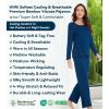image:imageWiWi Viscose from Bamboo Pajama Sets for Women Super Soft Pjs Short Sleeve with Pants Cooling Sleepwear Loungewear SXXLCink Blue