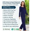 image:imageWiWi Viscose from Bamboo Pajama Sets for Women Super Soft Pjs Short Sleeve with Pants Cooling Sleepwear Loungewear SXXLCnavy