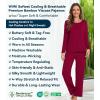 image:imageWiWi Viscose from Bamboo Pajama Sets for Women Super Soft Pjs Short Sleeve with Pants Cooling Sleepwear Loungewear SXXLCwine