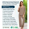 image:imageWiWi Viscose from Bamboo Pajama Sets for Women Super Soft Pjs Short Sleeve with Pants Cooling Sleepwear Loungewear SXXLDcamel