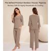 image:imageWiWi Viscose from Bamboo Pajama Sets for Women Super Soft Pjs Short Sleeve with Pants Cooling Sleepwear Loungewear SXXLDcamel