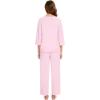 image:imageWiWi Viscose from Bamboo Pajama Sets for Women Super Soft Pjs Short Sleeve with Pants Cooling Sleepwear Loungewear SXXLDpink