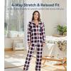 image:imageWiWi Viscose from Bamboo Womens Pajamas Set Super Soft Button Down Top and Pants Sleepwear Cooling Pjs S3XAnavyRed Stripe Plaid