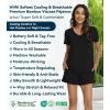 image:imageWiWi Womens Pajamas Set Bamboo Viscose Super Soft Short Sleeve Top Ruffle Shorts Sleepwear Cooling Pj Sets SXXLAblack