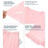 image:imageWiWi Womens Pajamas Set Bamboo Viscose Super Soft Short Sleeve Top Ruffle Shorts Sleepwear Cooling Pj Sets SXXLAblush Pink