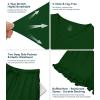 image:imageWiWi Womens Pajamas Set Bamboo Viscose Super Soft Short Sleeve Top Ruffle Shorts Sleepwear Cooling Pj Sets SXXLAdark Green