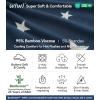 image:imageWiWi Womens Pajamas Set Bamboo Viscose Super Soft Short Sleeve Top Ruffle Shorts Sleepwear Cooling Pj Sets SXXLAdark Navy Star