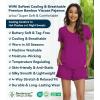 image:imageWiWi Womens Pajamas Set Bamboo Viscose Super Soft Short Sleeve Top Ruffle Shorts Sleepwear Cooling Pj Sets SXXLAdark Reddish Purple