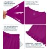 image:imageWiWi Womens Pajamas Set Bamboo Viscose Super Soft Short Sleeve Top Ruffle Shorts Sleepwear Cooling Pj Sets SXXLAdark Reddish Purple