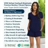 image:imageWiWi Womens Pajamas Set Bamboo Viscose Super Soft Short Sleeve Top Ruffle Shorts Sleepwear Cooling Pj Sets SXXLAnavy