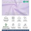 image:imageWiWi Womens Pajamas Set Bamboo Viscose Super Soft Short Sleeve Top Ruffle Shorts Sleepwear Cooling Pj Sets SXXLApastel Purple