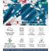 image:imageWiWi Womens Pajamas Set Bamboo Viscose Super Soft Short Sleeve Top Ruffle Shorts Sleepwear Cooling Pj Sets SXXLAteal BluePeony