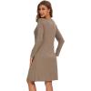 image:imageWiWi Womens Viscose from Bamboo Nightgowns Long Sleeve Cooling Crewneck Sleepshirts Casual Gown Super Soft Sleep Shirt SXXLAcamel