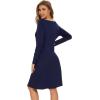 image:imageWiWi Womens Viscose from Bamboo Nightgowns Long Sleeve Cooling Crewneck Sleepshirts Casual Gown Super Soft Sleep Shirt SXXLAnavy