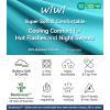 image:imageWiWi Womens Viscose from Bamboo Nightgowns Long Sleeve Cooling Crewneck Sleepshirts Casual Gown Super Soft Sleep Shirt SXXLAturquoise