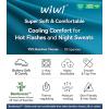 image:imageWiWi Womens Viscose from Bamboo Nightgowns Long Sleeve Cooling Crewneck Sleepshirts Casual Gown Super Soft Sleep Shirt SXXLBteal Blue