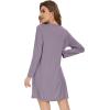 image:imageWiWi Womens Viscose from Bamboo Nightgowns Long Sleeve Cooling Crewneck Sleepshirts Casual Gown Super Soft Sleep Shirt SXXLCviolet