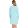 image:imageWiWi Womens Viscose from Bamboo Nightgowns Long Sleeve Cooling Crewneck Sleepshirts Casual Gown Super Soft Sleep Shirt SXXLDaqua