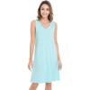 image:imageWiWi Nightgown for Women Super Soft Sleeveless Sleepwear Cool Vneck Sleep Shirts Bamboo Viscose Pj Gown S4XAaqua