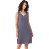 image:imageWiWi Nightgown for Women Super Soft Sleeveless Sleepwear Cool Vneck Sleep Shirts Bamboo Viscose Pj Gown S4XAdark Grey
