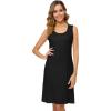 image:imageWiWi Nightgowns for Women Super Soft Sleeveless Racerback Nightgown Bamboo Viscose Plus Size Cooling Sleepshirts S4XBblack