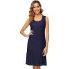 image:imageWiWi Nightgowns for Women Super Soft Sleeveless Racerback Nightgown Bamboo Viscose Plus Size Cooling Sleepshirts S4XBnavy