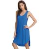 image:imageWiWi Viscose from Bamboo Nightgowns for Women Super Soft Sleeveless Tank Sleep Shirts Cooling Plus Size Sleepwear Dress S4XAbright Blue
