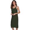 image:imageWiWi Viscose from Bamboo Nightgowns for Women Super Soft Sleeveless Tank Sleep Shirts Cooling Plus Size Sleepwear Dress S4XEarmy Green